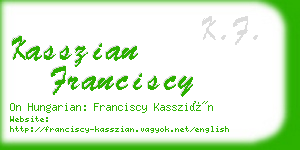 kasszian franciscy business card